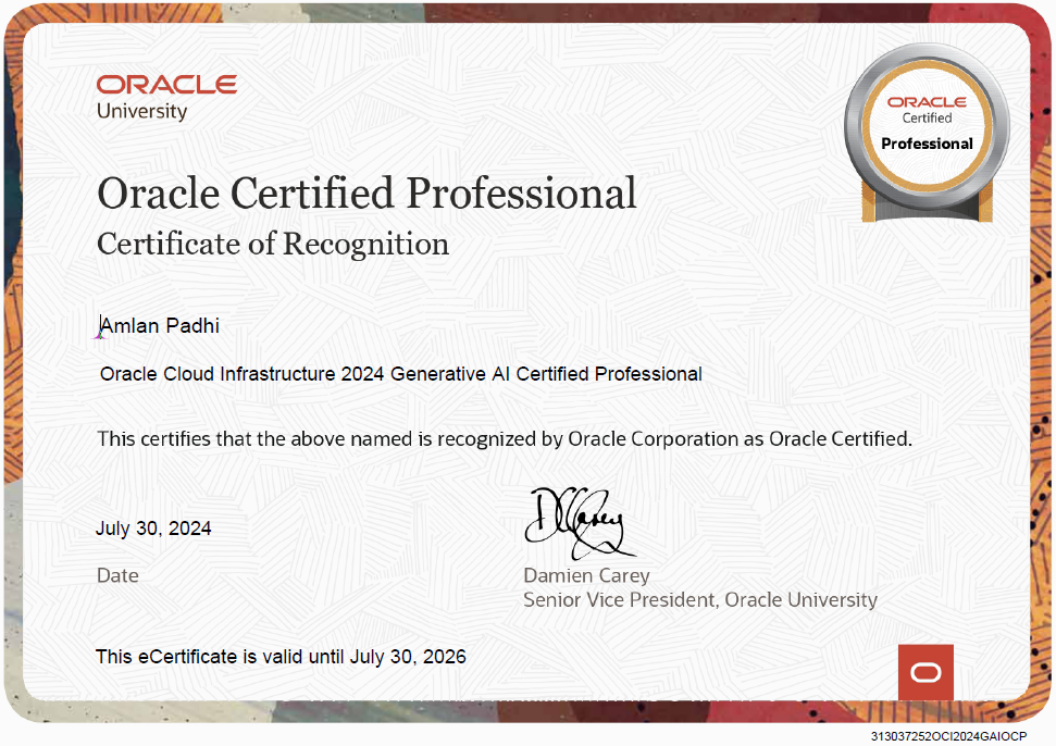 Oracle Cloud Infrastructure Certification